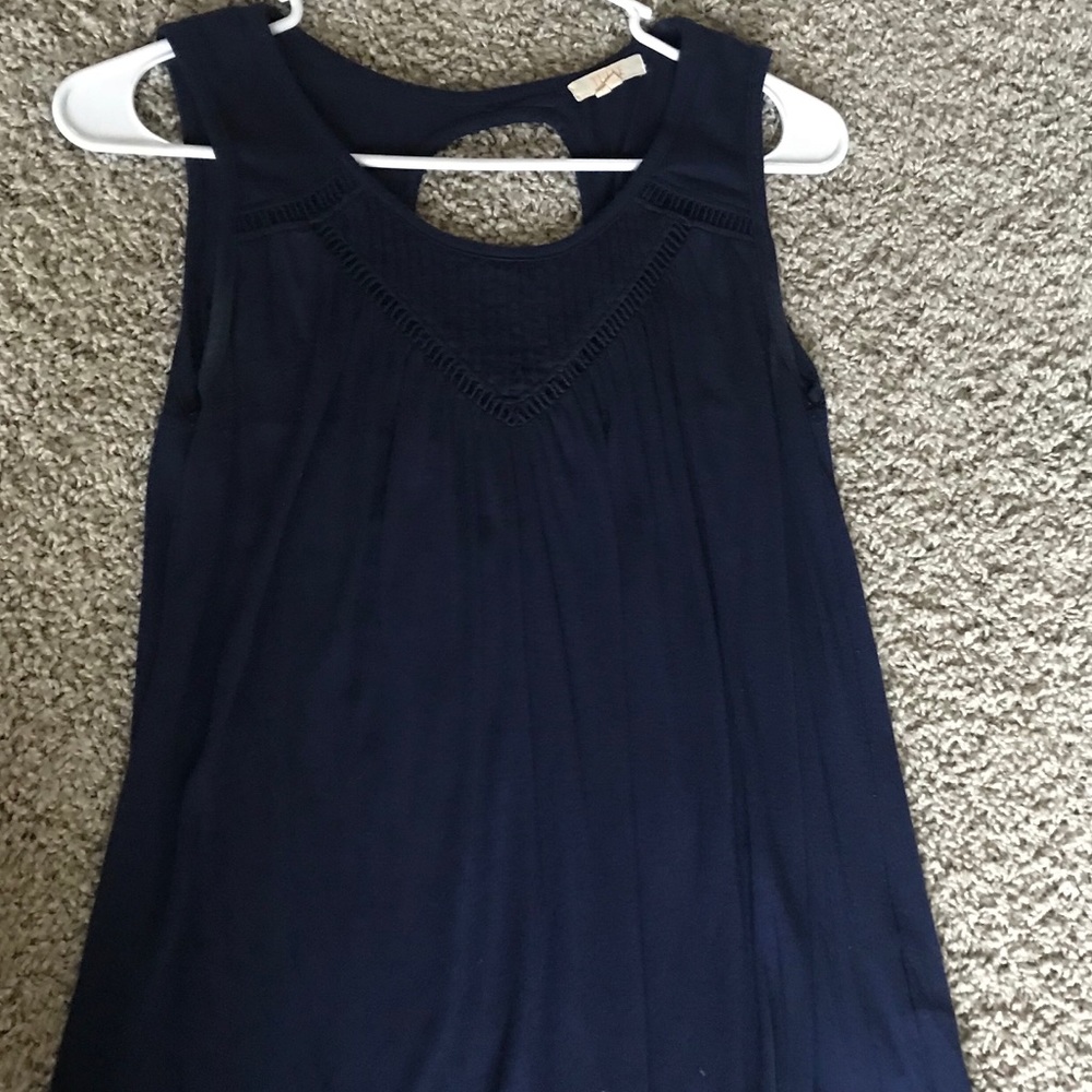 Navy boutique tank top